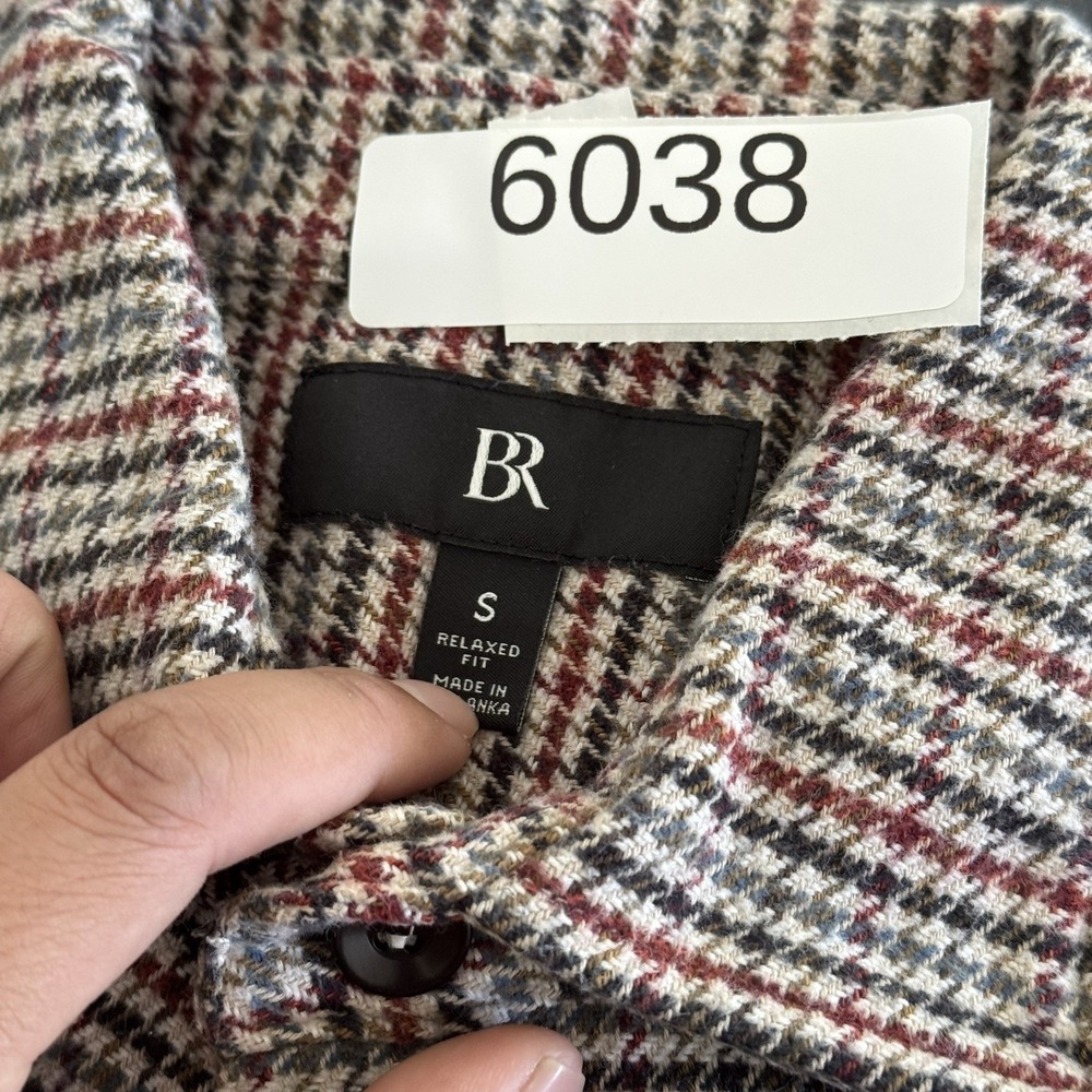 Banana Republic BR‎ Mens Herringbone Heavyweight Flannel Button Shirt Size S - Picture 3 of 7